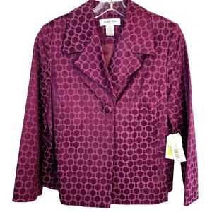 NWT Judith Hart 10P Women's Blazer Purple Suit Coat Petite Size Medium M PM New